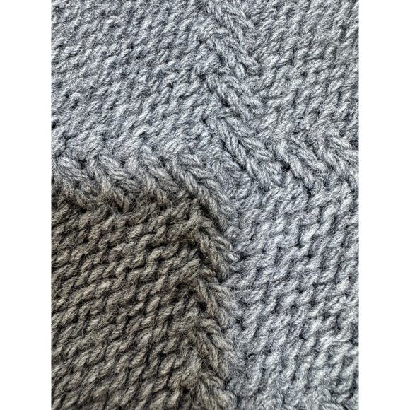 Cocogio Gray Cowl Neck Chunky Knit Poncho Sweater Made In Italy Wool Alpaca - Picture 8 of 8